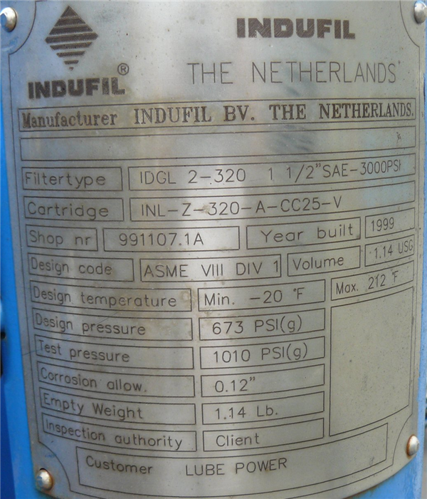 Lube - Power Lubrication System With Indufil Filters And American Precision Heat Exchanger)